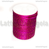4 Metri (1 spoletta) di Cordino Polietere Rosa Scuro e Oro 1.5mm