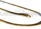 Collana Maglia Snake Piatta 3mm in Acciaio Inox Oro e Argento 45.4cm