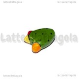 Fico d'India in Ceramica dipinta con foro passante 21x19mm