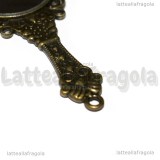 Ciondolo Specchio in metallo color bronzo 67x35mm