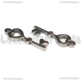 Ciondolo Chiave in Acciaio Inox 20x8x2mm