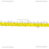 Bracciale in cordino similpelle intrecciato giallo limone 3mm