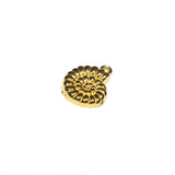 Ciondolo Conchiglia Nautilus in Acciaio Inox Dorato 13.5x9.5x2mm