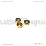 3 Rondelle in Acciaio Inox Dorato interno in silicone 6x3mm