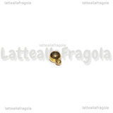 Portapendente in Acciaio Inox Dorato interno in silicone 6x4mm