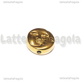 Spaziatore Sole Luna in Acciaio Inox Dorato 13x5mm