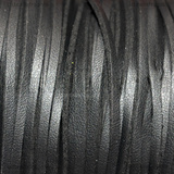 1 Metro piattina in Similpelle Nero 2.6x1.5mm