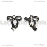 Ciondolo Fiocco in Acciaio Inox 19x15mm