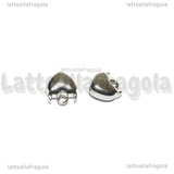 Ciondolo Cuore diavoletto 3D in Acciaio Inox 8x7x4mm