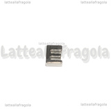 Spaziatore Lettera E in Acciaio Inox 9.5x7x3mm