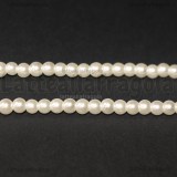 Perle in Vetro Cerato Bianco 4mm filo 80cm