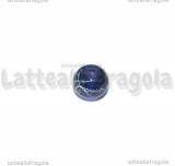 5 Perle in Vetro Blu Notte Fantasia Schizzi 8mm
