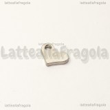 Charm Cuore in Acciaio Inox 9x6.5mm