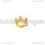 Corona 3D in metallo gold plated 13x6mm