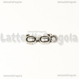 Charm occhiali in metallo argento antico 14x5mm