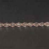 Perle a Botte mezzocristallo sfaccettato Rosa 6x4mm filo 40cm