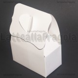 Scatola in Cartone Bianco con Cuore 10.8x7.8x4.2cm