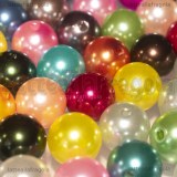 5 Perle in acrilico colorato 14mm colori misti