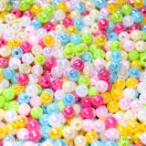 50 Perle in acrilico da 4mm colori misti effetto perlato