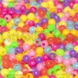 Perle in acrilico 3mm colori misti 10.5gr 1000pezzi circa