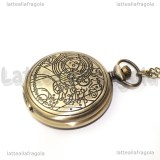 Orologio apribile Dottor Who color bronzo 45mm collana 80cm