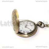Orologio apribile Dottor Who color bronzo 45mm collana 80cm