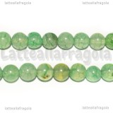 Perle in Agata Verde Cracklé 6-6.5mm filo 38cm