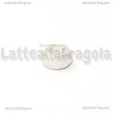 Perla in ceramica bianca effetto perlato 13x6mm