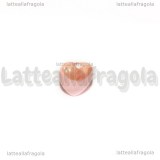 3 Cuori in Ceramica Rosa foro passante 13x11mm