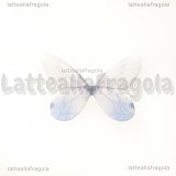 Ali di Farfalla in organza toni violetto 30x22mm